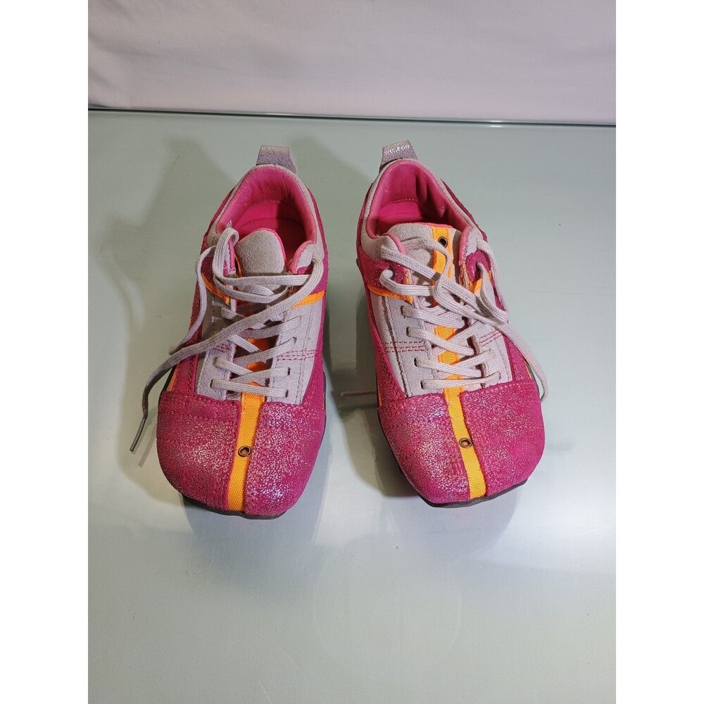 Vintage Children Diesel Pink Leather Sneakers Low Top  Everux 13.5 US